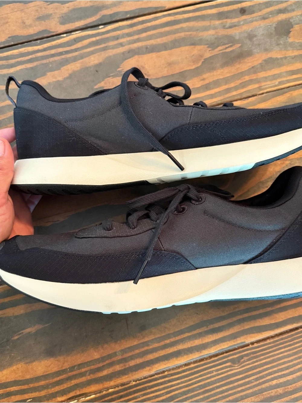 Allbirds Courier Men’s 12 Natural Black Dark Gray Retro Sneakers Shoes NWOB